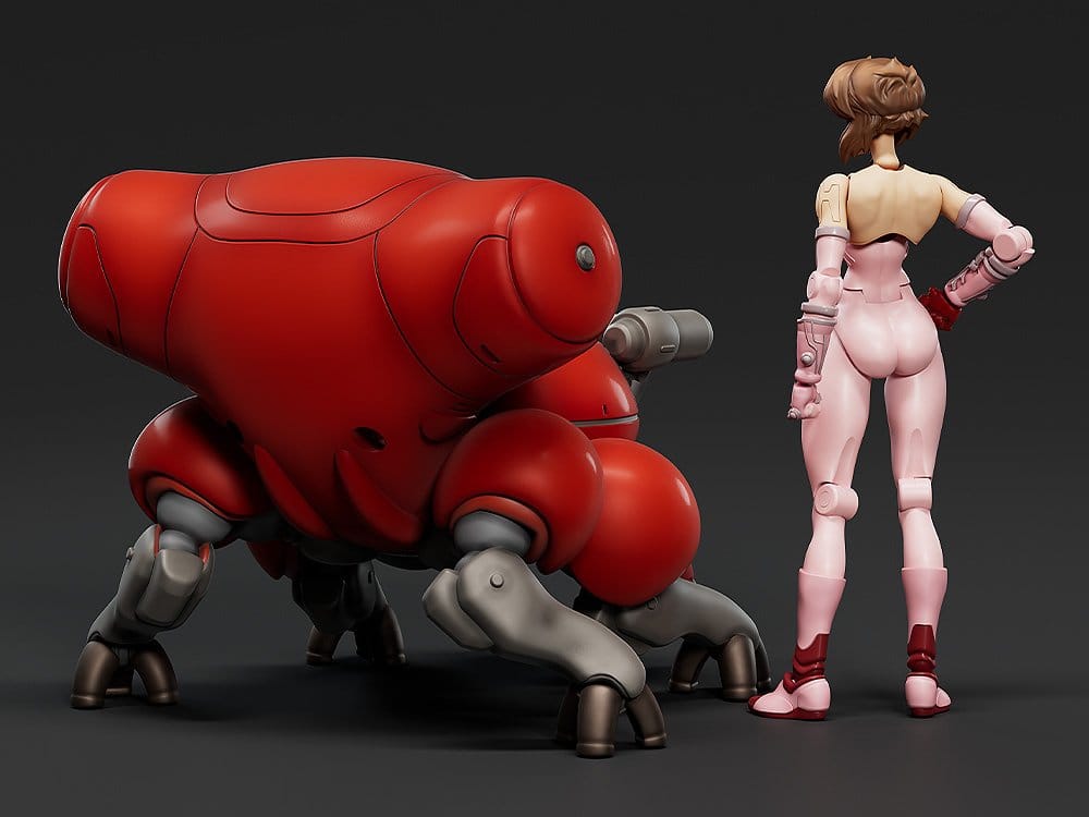 Ghost in the Shell Maqueta Plastic Model Kit PLAMAX minimum factory Motoko Kusanagi con Fuchikoma 8 cm