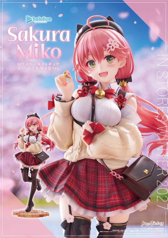 Hololive Production Figura PVC 1/7 Sakura Miko: Date Style - Casual Outfit Ver. 24 cm