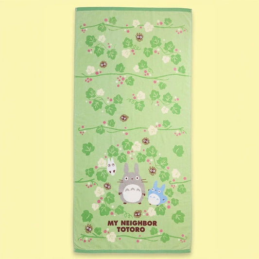 Mi vecino Totoro Natsu Toalla Totoro Green Leaf 70 x 140 cm