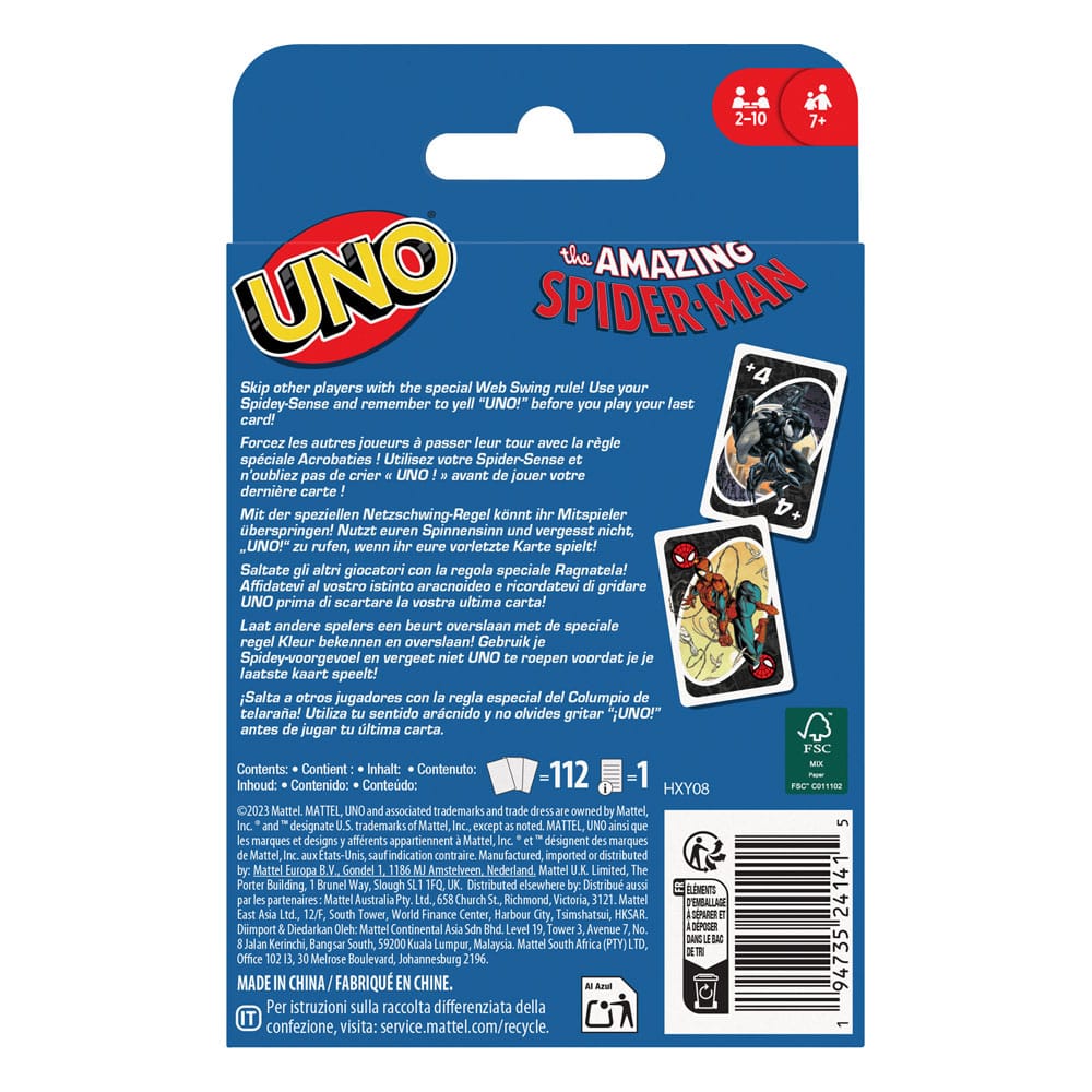 The Amazing Spider-Man Juego de Cartas UNO