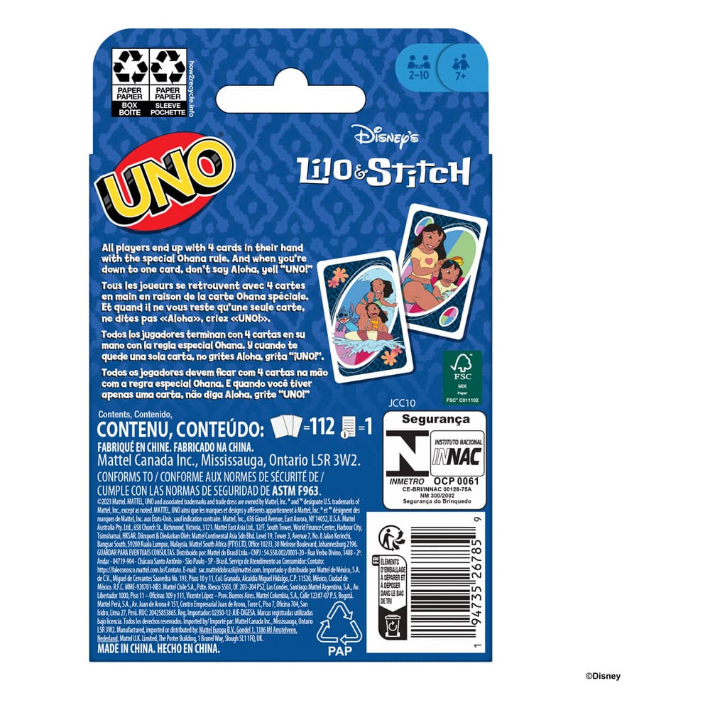 Lilo & Stitch Juego de Cartas UNO
