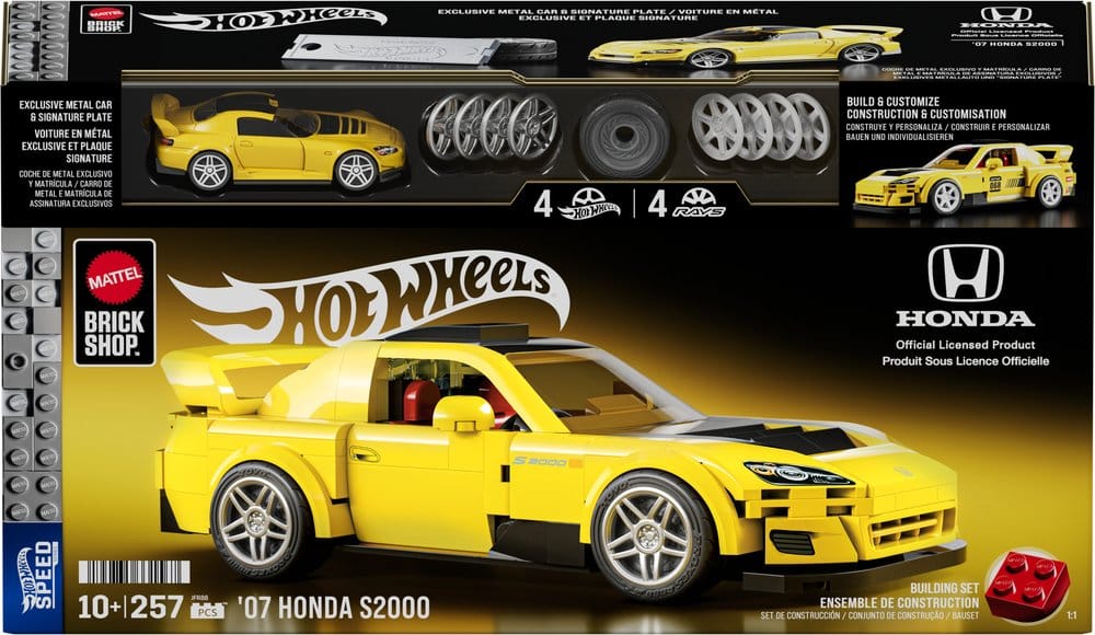 Hot Wheels Speed Series Mattel Brick Shop Kit de Construcción 1/32 '07 Honda S2000