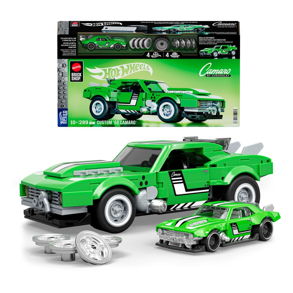 Mattel Brick Shop Kit de Construcción Hot Wheels Speed Series 1/32 Custom '68 Camaro
