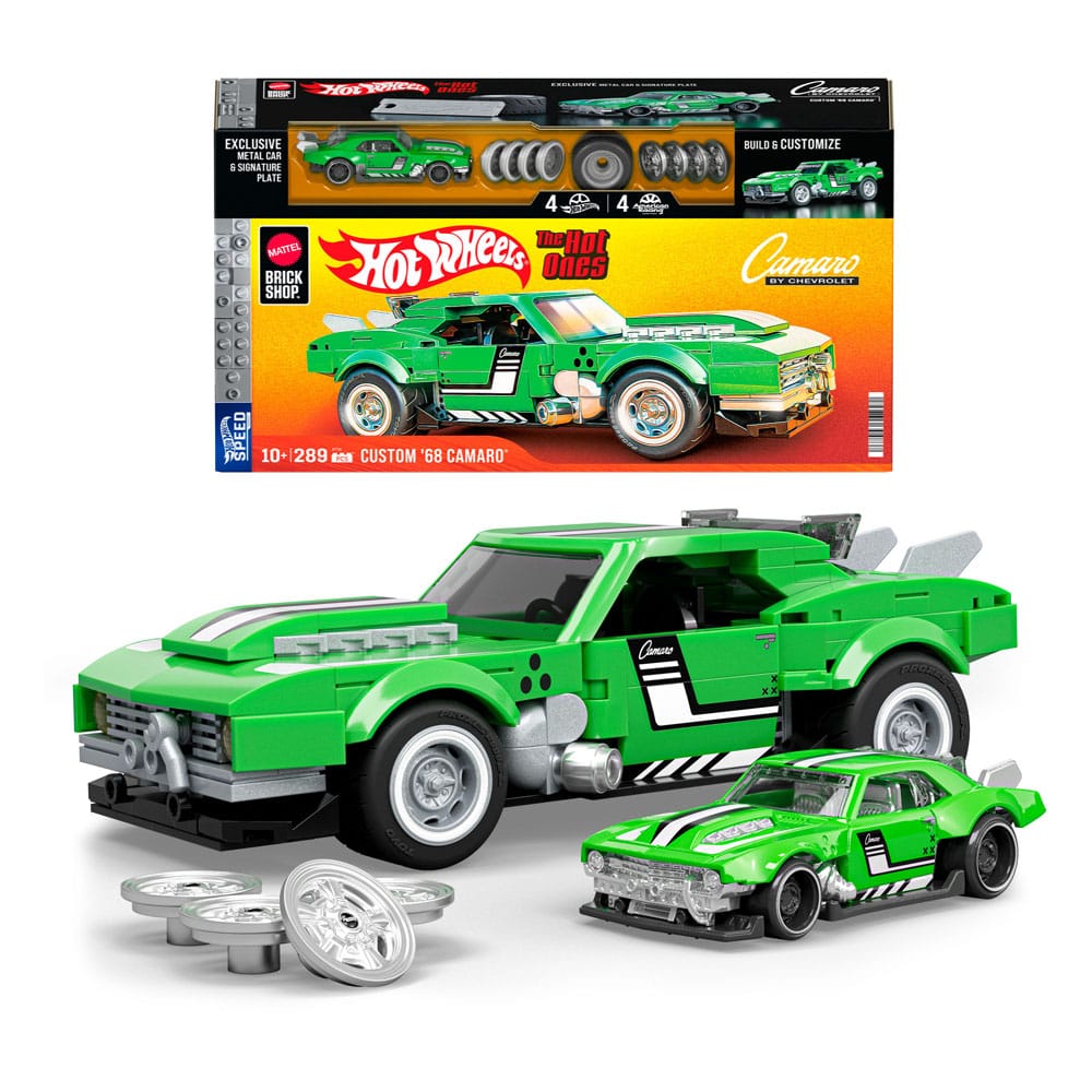 Mattel Brick Shop Kit de Construcción Hot Wheels Speed Series 1/32 Custom '68 Camaro