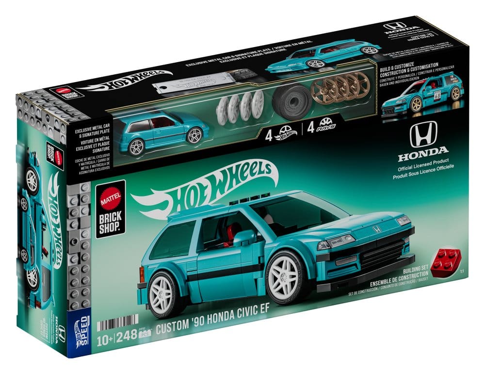 Hot Wheels Speed Series Mattel Brick Shop Kit de Construcción 1/32 Custom ’90 Honda Civic EF