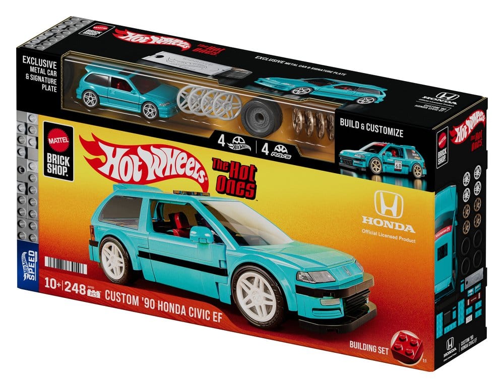 Hot Wheels Speed Series Mattel Brick Shop Kit de Construcción 1/32 Custom ’90 Honda Civic EF