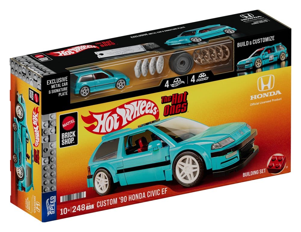Hot Wheels Speed Series Mattel Brick Shop Kit de Construcción 1/32 Custom ’90 Honda Civic EF