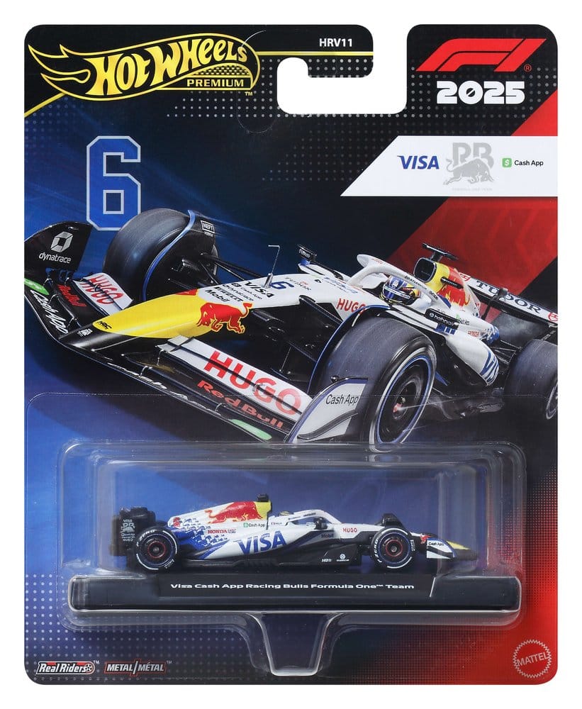 Fórmula 1 Hot Wheels Premium Vehículo Die-Cast 1/64 Visa Cash App Racing Bulls F1 Team