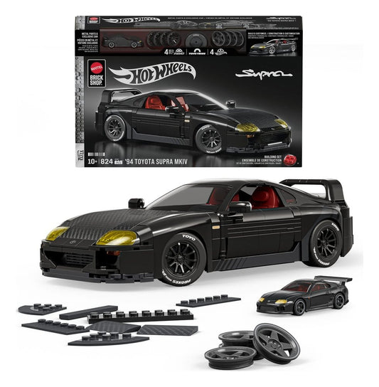 Hot Wheels Elite Mattel Brick Shop Kit de Construcción 1/16 '94 Toyota Supra MKIV