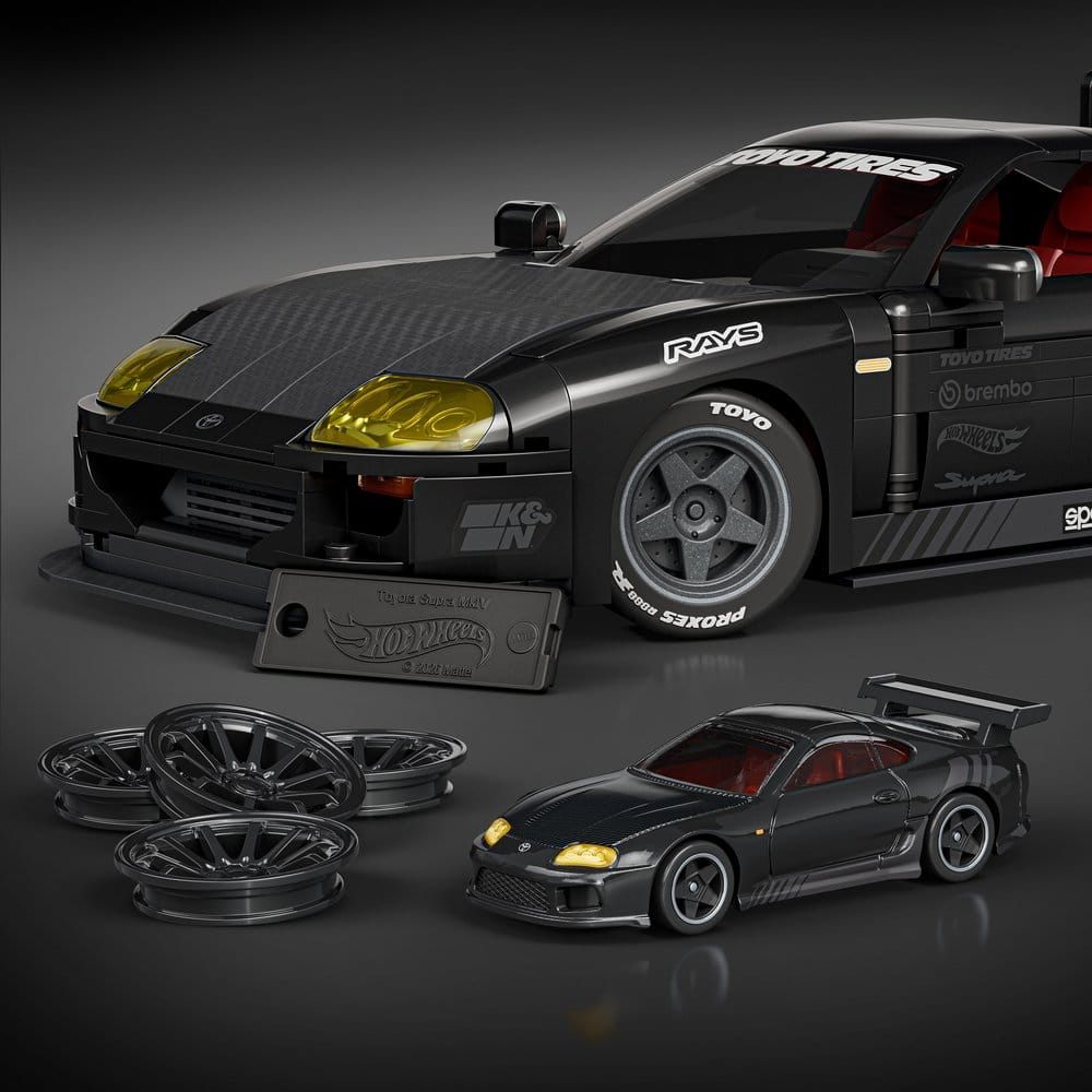 Hot Wheels Elite Mattel Brick Shop Kit de Construcción 1/16 '94 Toyota Supra MKIV