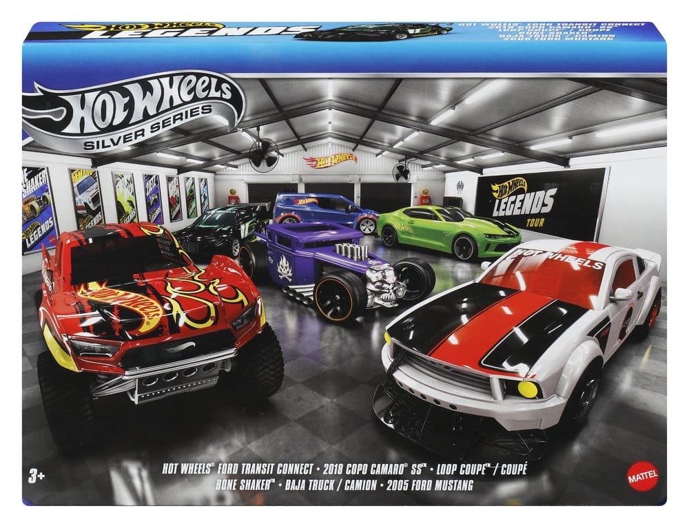 Hot Wheels Silver Series Pack de 6 Vehículos Die-Cast 1/64 Legends