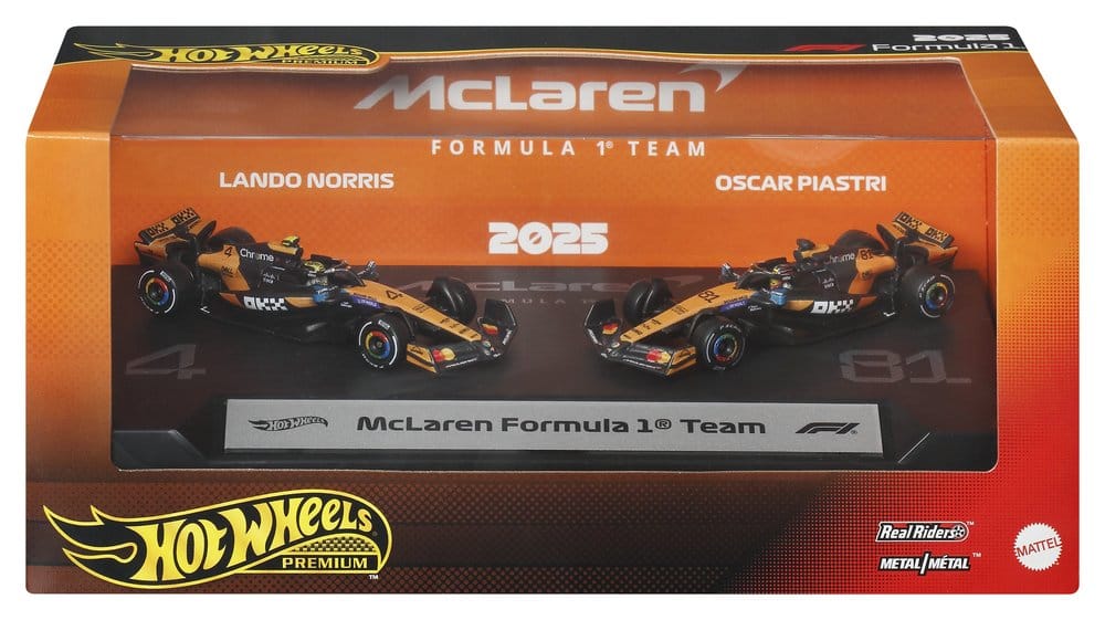 Fórmula 1 Hot Wheels Premium Pack de 2 Vehículos Die-Cast 1:64 Team McLaren