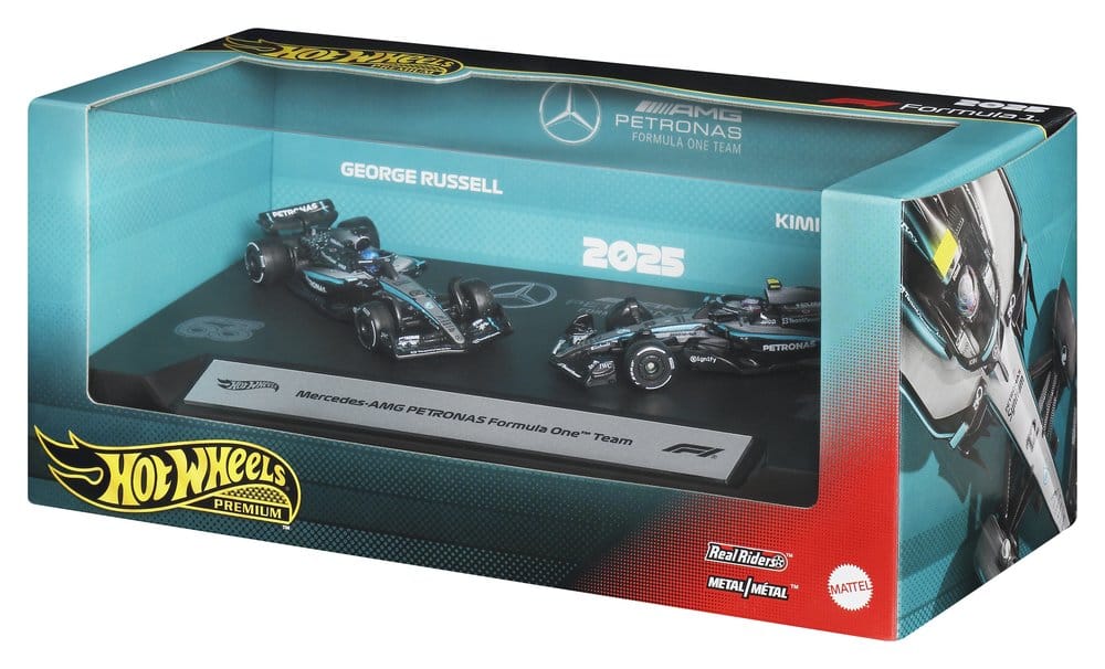Fórmula 1 Hot Wheels Premium Pack de 2 Vehículos Die-Cast 1:64 Team Mercedes-AMG PETRONAS