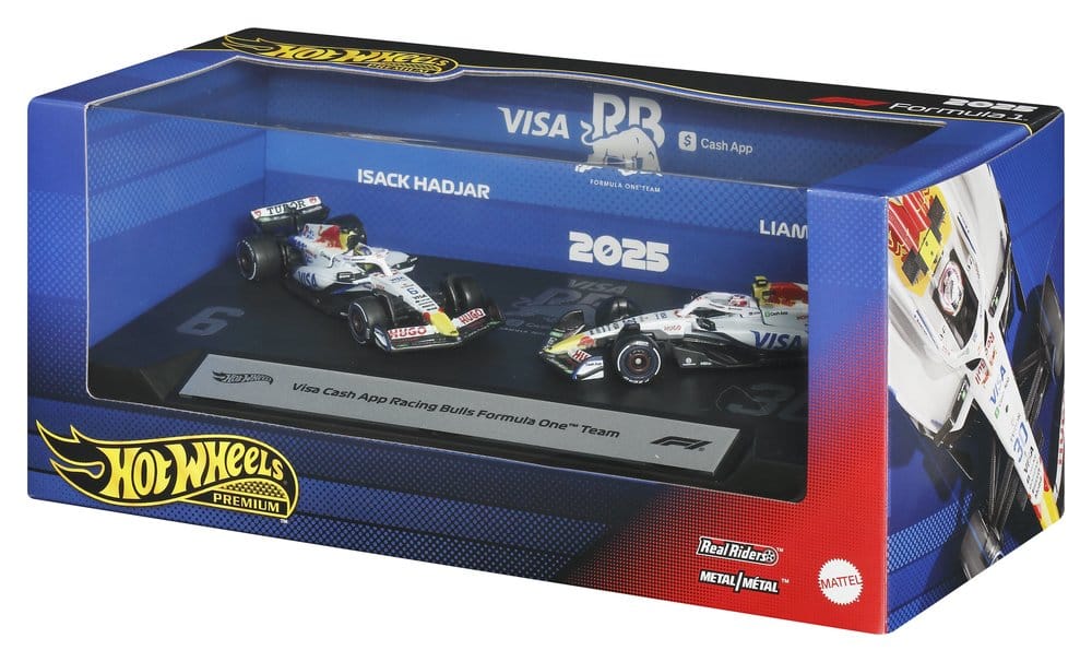 Fórmula 1 Hot Wheels Premium Pack de 2 Vehículos Die-Cast 1:64 Team Visa Cash App Racing Bulls