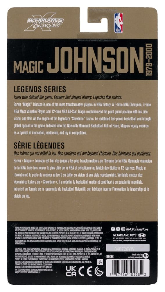 NBA Legends Series Figura Earvin "Magic" Johnson (Los Angeles Lakers) 15 cm