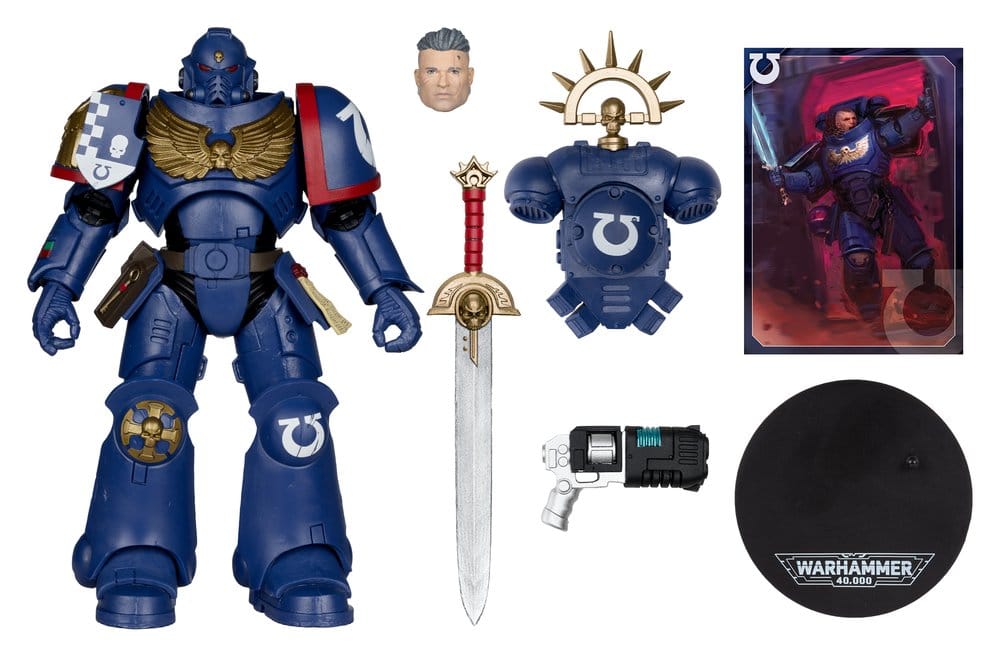 Warhammer 40,000 Total War Figura 3rd Company Lieutenant (Ultramarines) 18 cm