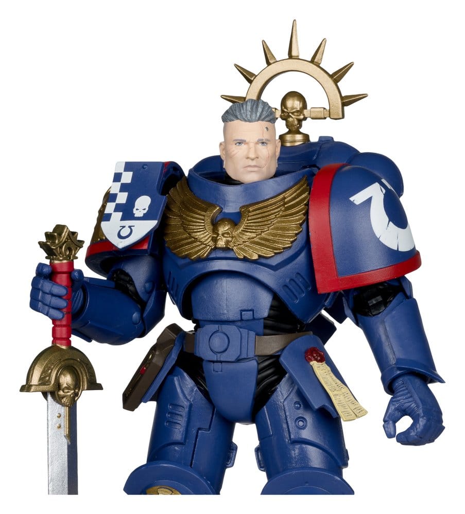 Warhammer 40,000 Total War Figura 3rd Company Lieutenant (Ultramarines) 18 cm