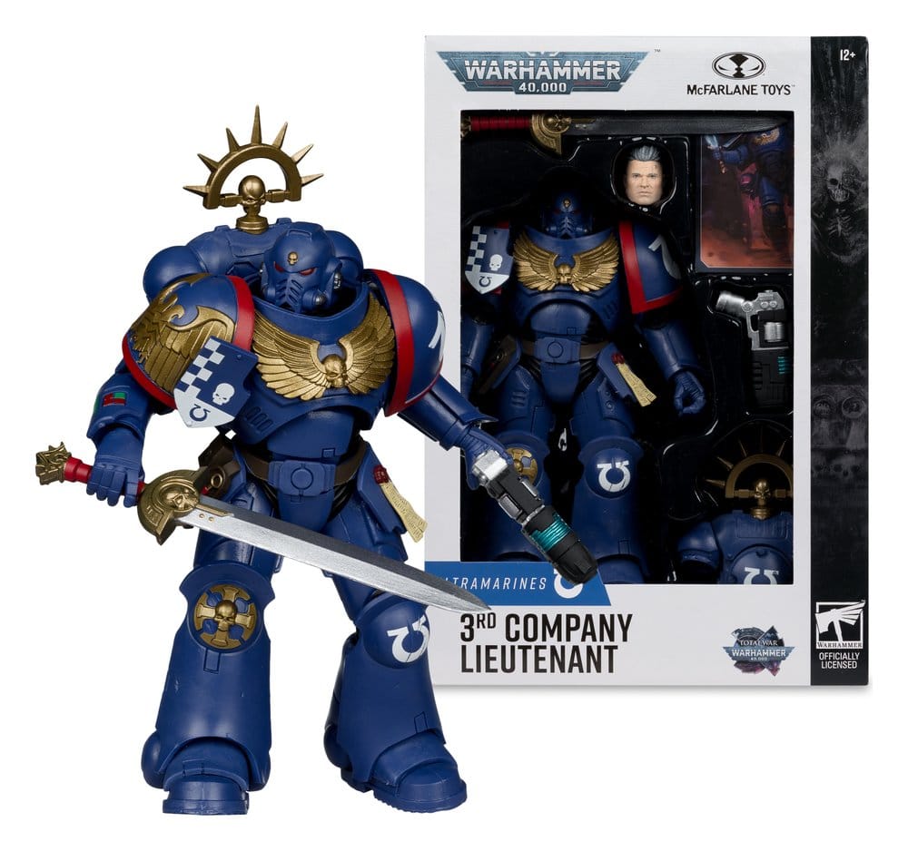 Warhammer 40,000 Total War Figura 3rd Company Lieutenant (Ultramarines) 18 cm