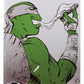 Las Tortugas Ninja Page Punchers Figura Michelangelo (Black White & Green) (Red Platinum Edition) 13 cm