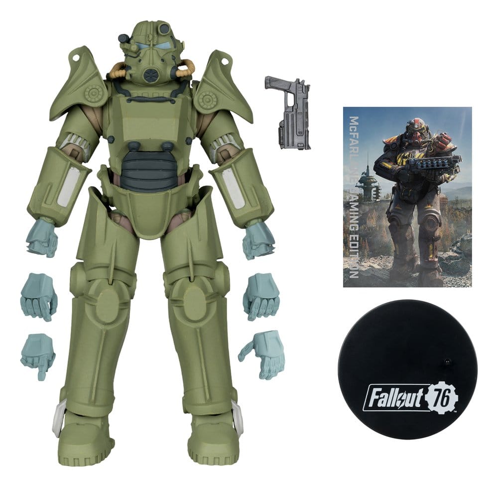 Fallout 76 Gaming Edition Figura T-45 Military Armor (Red Platinum Edition) 20 cm
