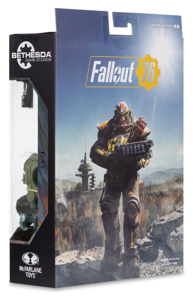Fallout 76 Gaming Edition Figura T-45 Military Armor (Red Platinum Edition) 20 cm