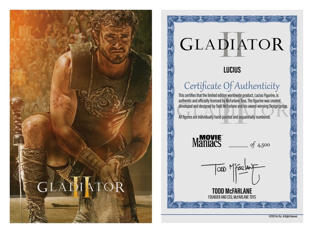 Gladiator II Figura Movie Maniacs Lucius 16 cm