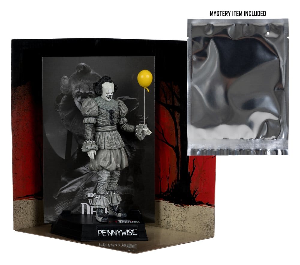 It Welcome to Derry Movie Maniacs Figura Pennywise (Black &amp; White) 16 cm