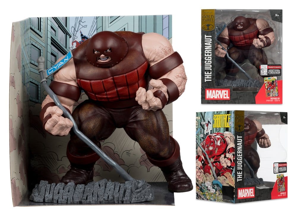 Marvel Collection Estatua PVC 1/10 Gambit The Juggernaut (Spider-Man #16) Gold Label 17 cm