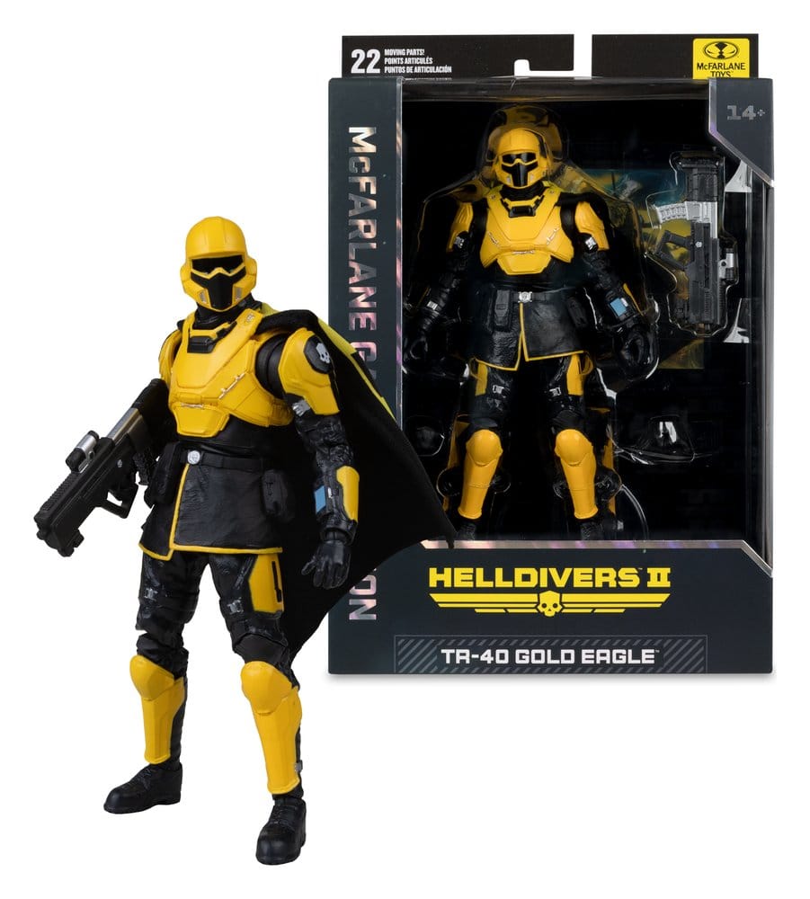 Helldivers II McFarlane Gaming Edition Figura T4-40 Gold Eagle 18 cm