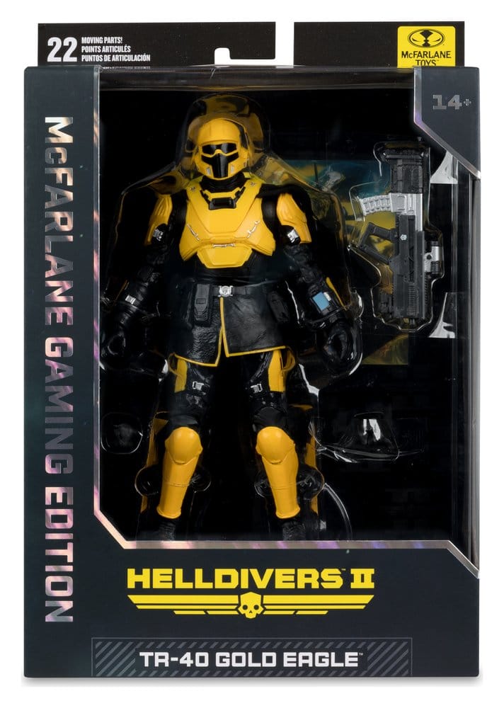 Helldivers II McFarlane Gaming Edition Figura T4-40 Gold Eagle 18 cm