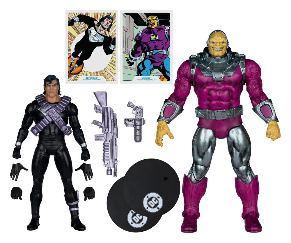 DC Multiverse Figura Megafig Pack de 2 Mongul vs Superman (Return of Superman) 25 cm