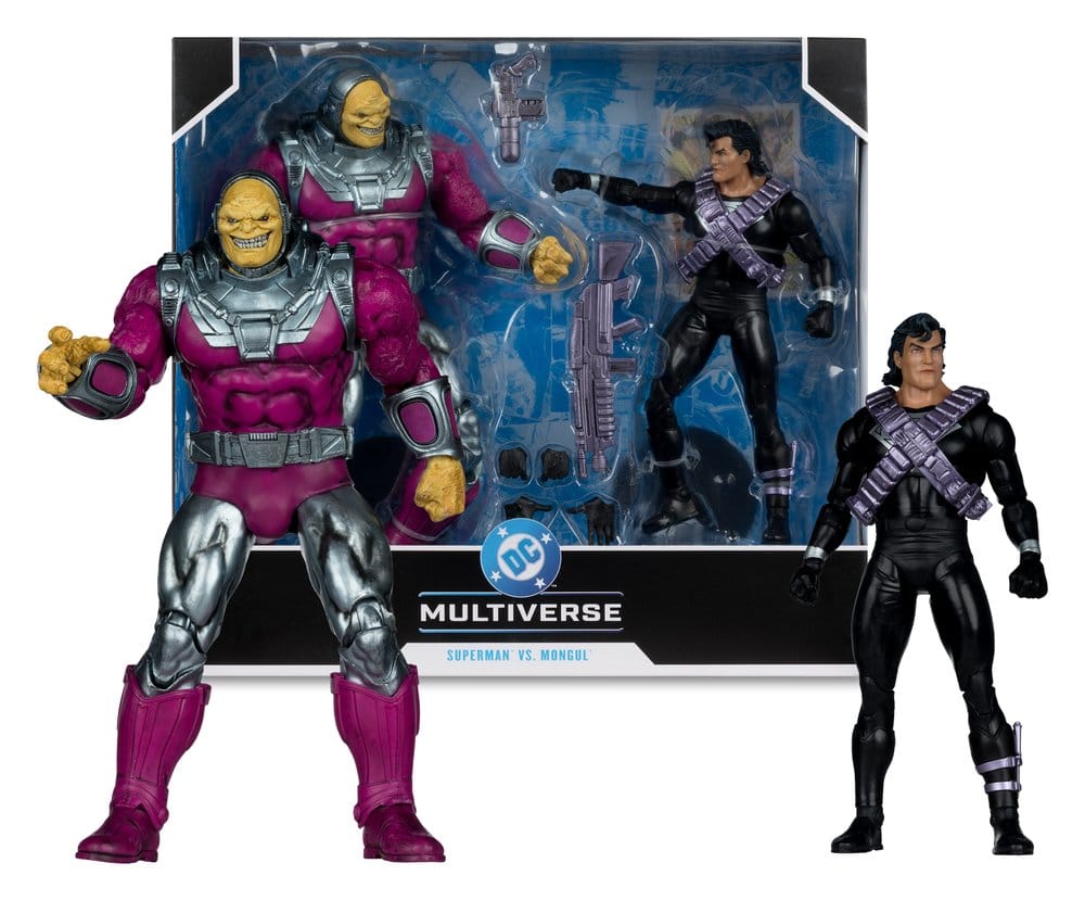 DC Multiverse Figura Megafig Pack de 2 Mongul vs Superman (Return of Superman) 25 cm