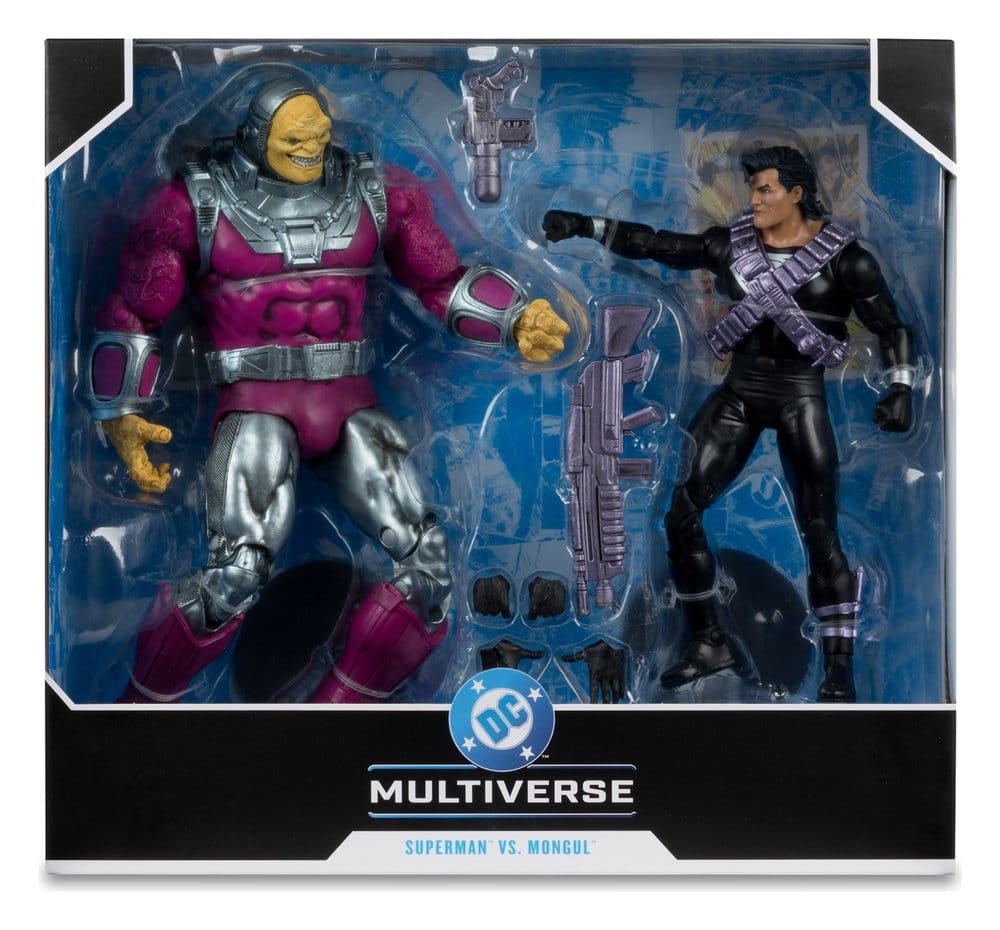 DC Multiverse Figura Megafig Pack de 2 Mongul vs Superman (Return of Superman) 25 cm