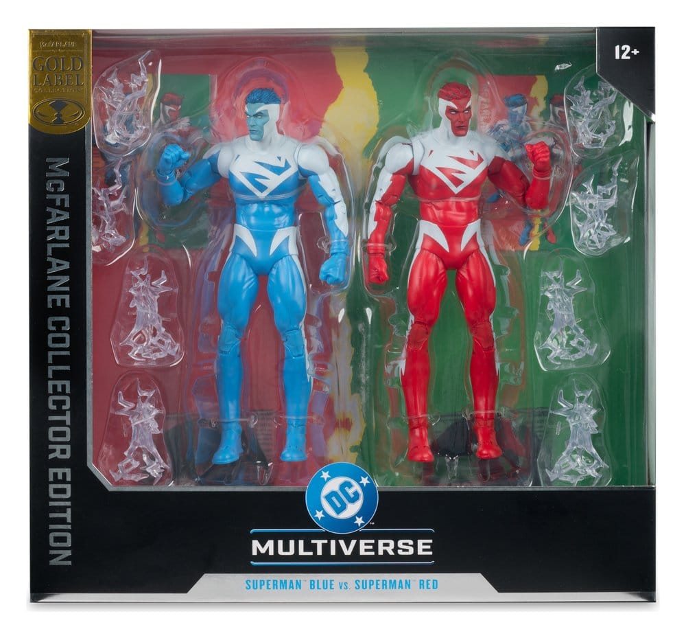 DC Multiverse pack de 2 Figuras Superman Blue vs. Superman Red (Gold Label) 18 cm