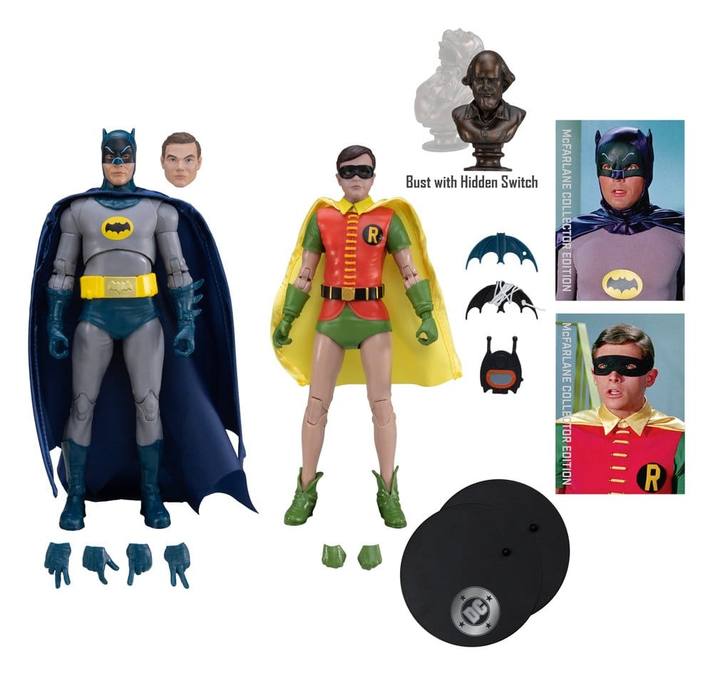 Batman Classic TV Series DC Multiverse McFarlane Collector Edition pack de 2 Figuras Batman y Robin 18 cm