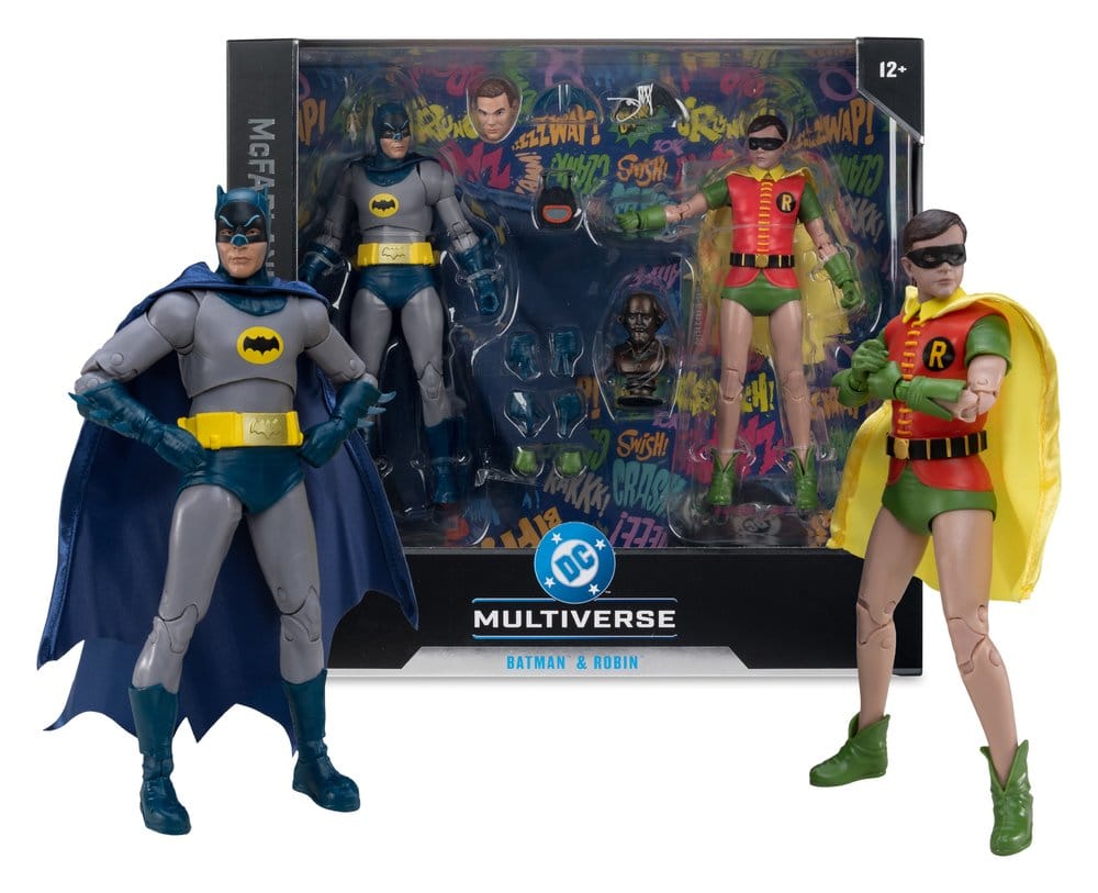 Batman Classic TV Series DC Multiverse McFarlane Collector Edition pack de 2 Figuras Batman y Robin 18 cm