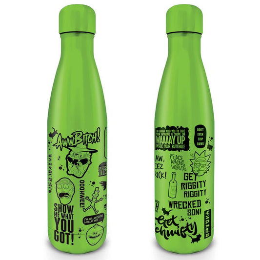 Rick y Morty Botella de Agua Quotes