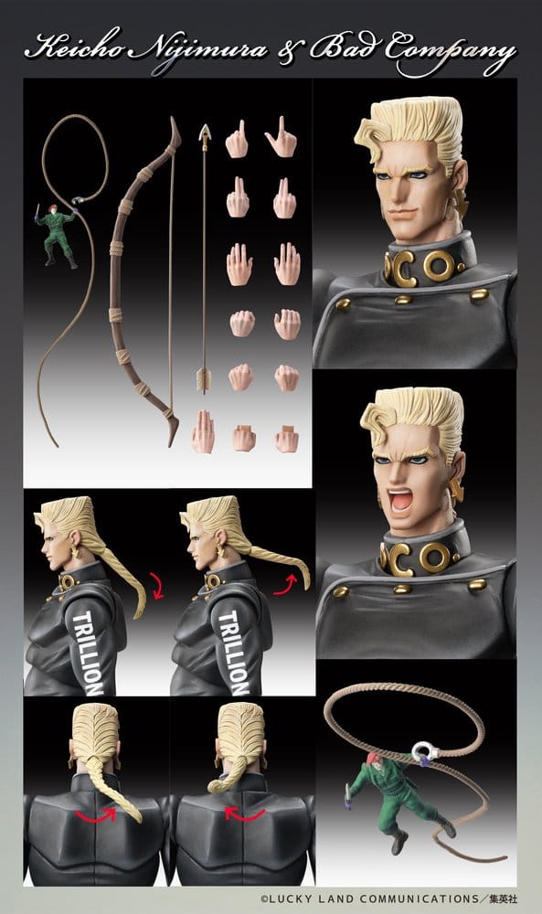 JoJo's Bizarre Adventure: Diamond Is Unbreakable Figura Chozokado Keicho Nijimura & Bad Company 17 cm