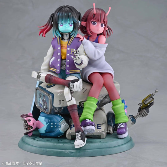 Milky Subway The Galactic Limited Express Pack de 2 Figuras PVC Chiharu & Makina 18 cm