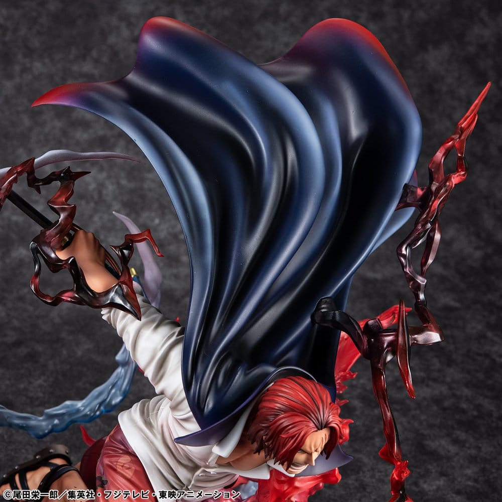 One Piece Estatua PVC P.O.P. SA-MAXIMUM Leader of Red Hair Pirates Red-Haired Shanks Kamusari 25 cm
