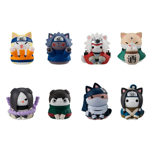Naruto Shippuden Mega Cat Project Nyaruto! Minifiguras Come here Sasuke-kun 3 cm Surtido (8)