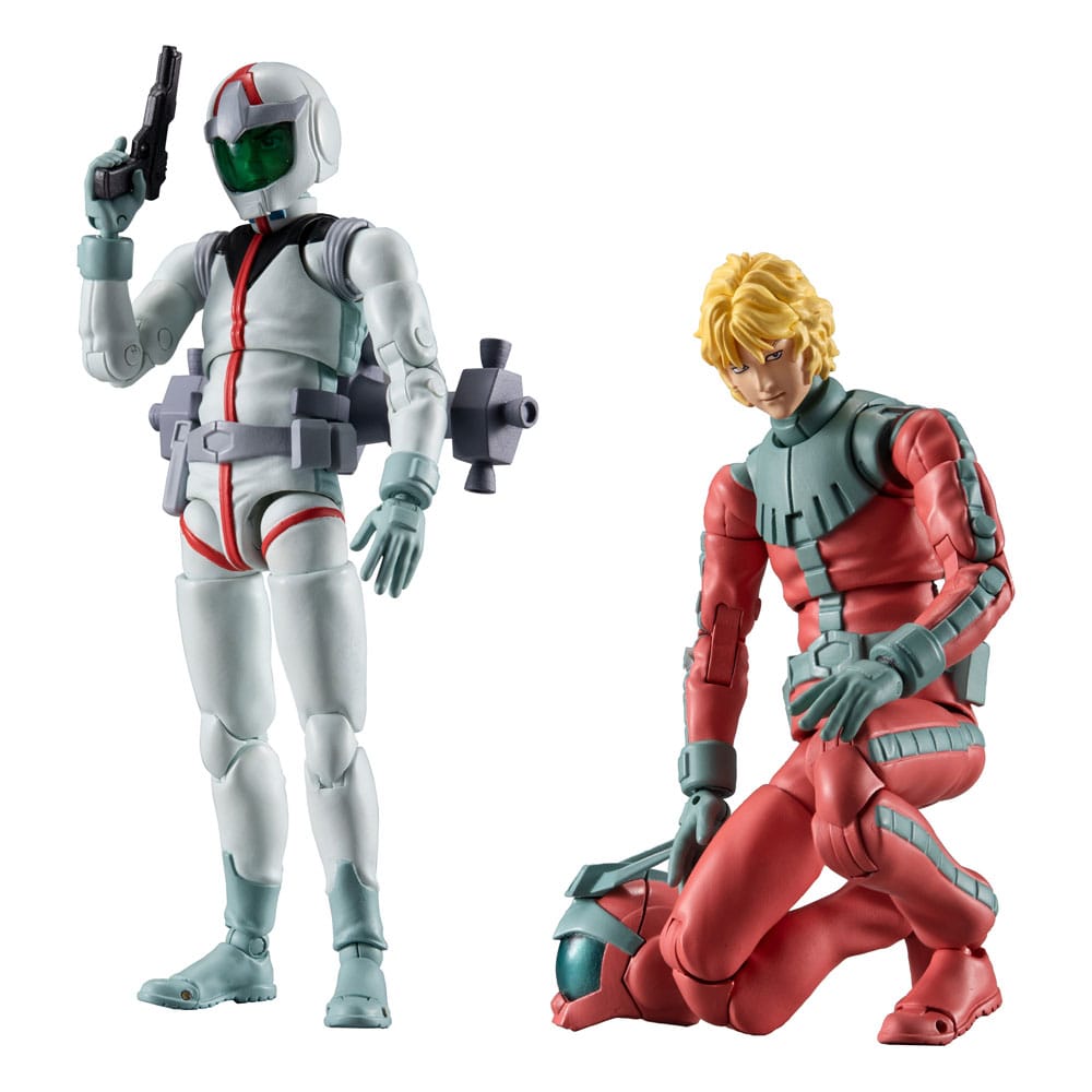 Mobile Suit Gundam pack de 2 Figuras G.M.G. Collection EX 09 Earth Federation Amuro Ray & Char Aznable Normal Suit Ver. (with gift) 10 cm
