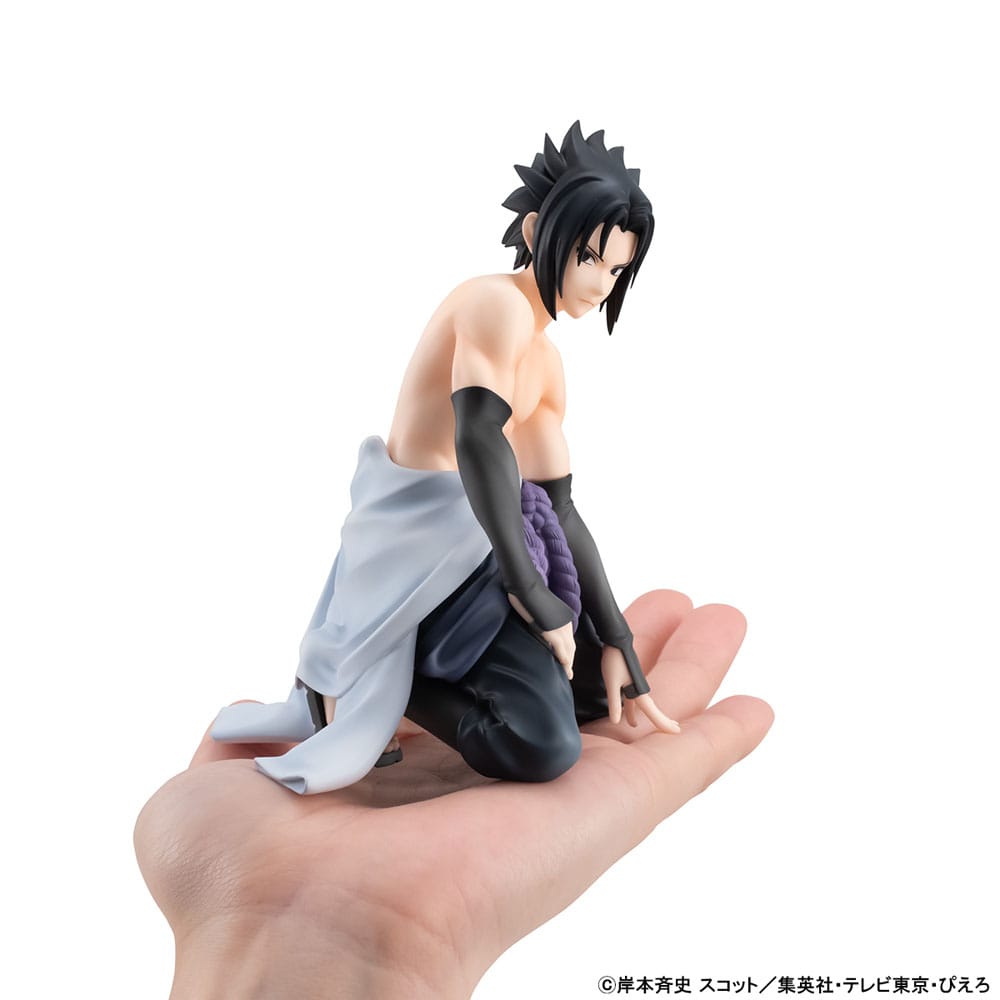 Naruto Shippuden G.E.M. Series Estatua PVC Sasuke Palm Size 12 cm
