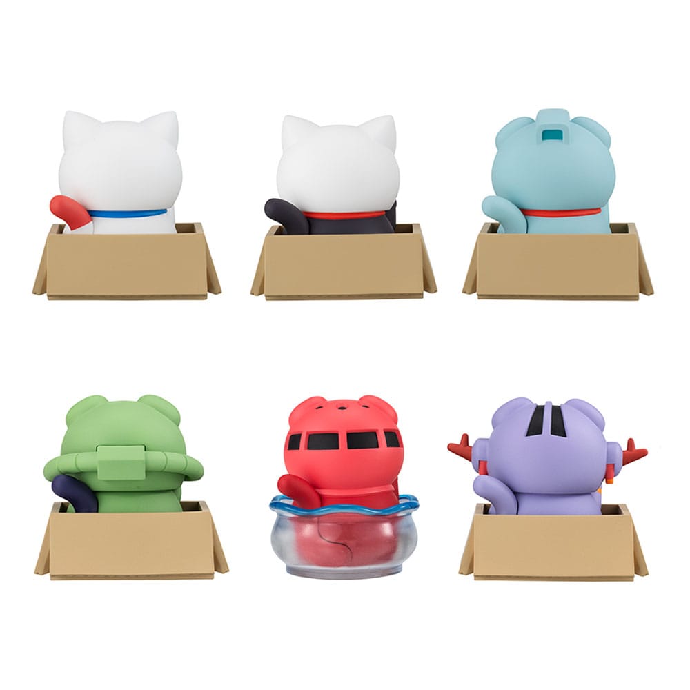 Mobile Suit Gundam Figuras Mega Cat Project Nyandam Luckycat 6 cm Cajas Sorpresas Surtido (6) (with gift)