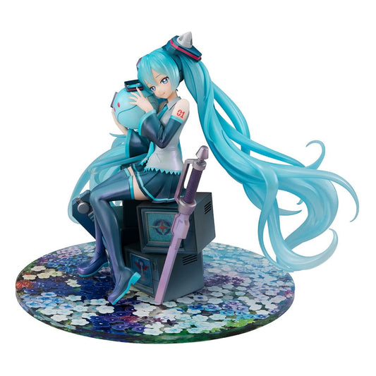 Mobile Suit Gundam x Hatsune Miku Estatua PVC Lucrea Hatsune Miku x OO Gundam 45th Anniversary 17 cm - Z POP Toys