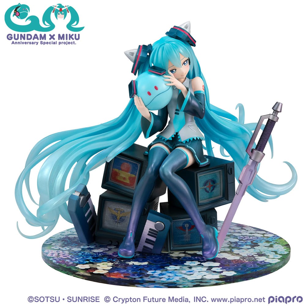 Mobile Suit Gundam x Hatsune Miku Estatua PVC Lucrea Hatsune Miku x OO Gundam 45th Anniversary 17 cm - Z POP Toys