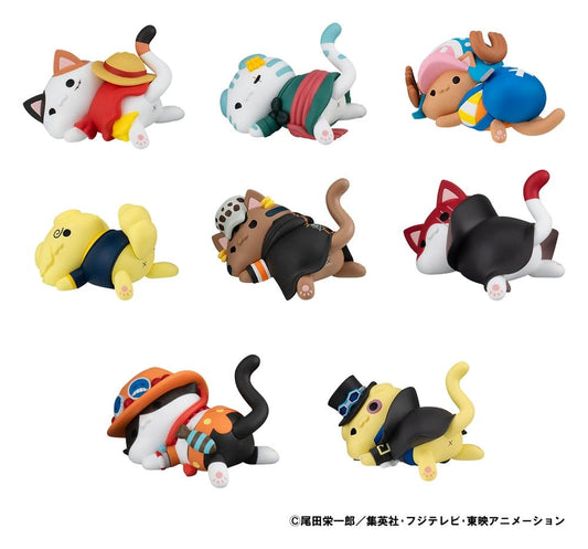 One Piece Mega Cat Project Figuras Egghead NyanPieceNyan! Stickie! 3 cm Surtido (8)