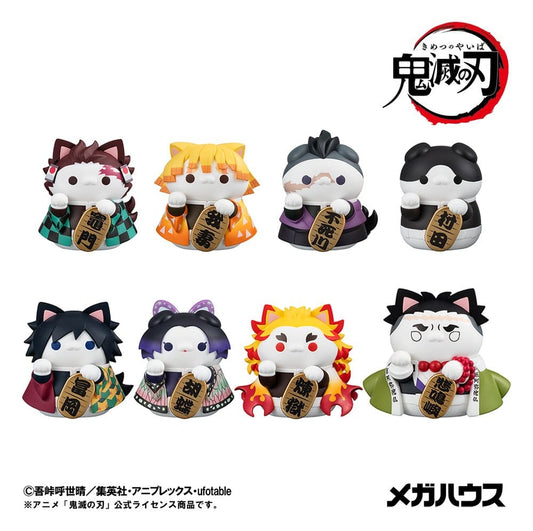 Demon Slayer: Kimetsu no Yaiba Mega Cat Project pack de 8 Figuras Fortune Cats Ver. 01 7 cm Cajas Sorpresas (with gift)