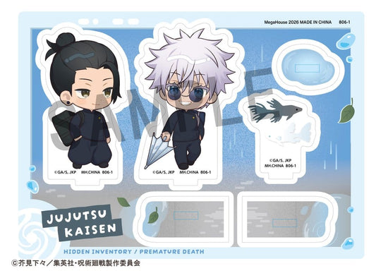 Jujutsu Kaisen Buddycolle Soporte Acrílico 5th Anniversary A Suguru Geto & Satoru Gojo (Hidden Inventory/Premature Death Ver.) 10 cm