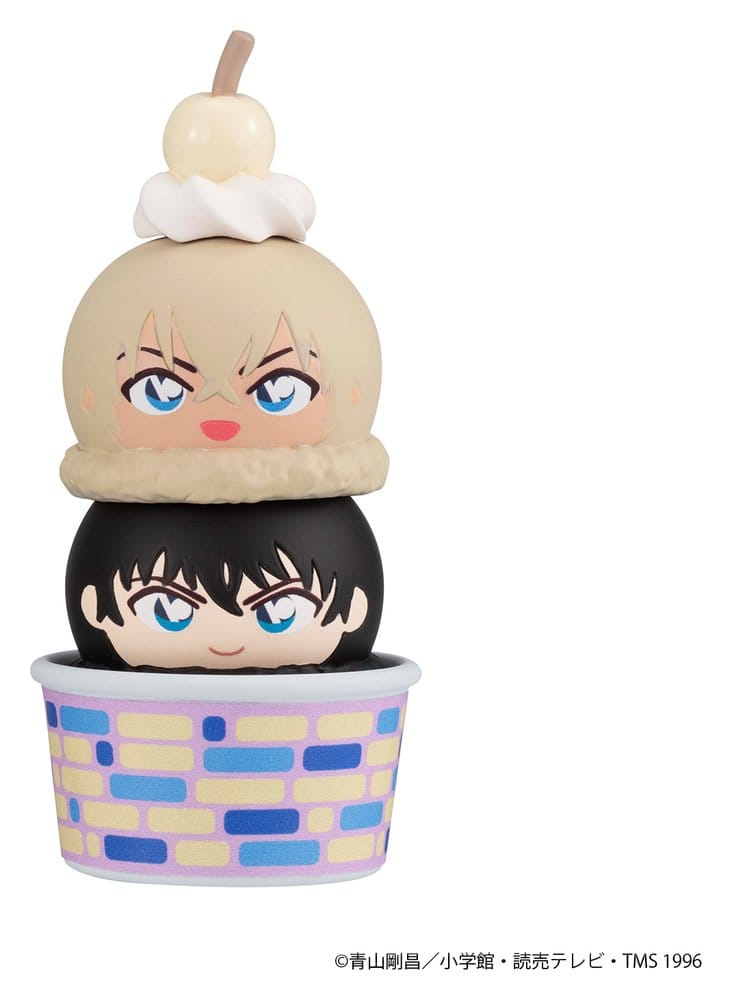 Detective Conan Tsumichen Stack up &amp; Change Figuras Mini 8 cm Blind Box Surtido (6) (with gift)